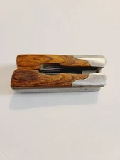 AS IS SHEFFIELD STAINLESS STEEL MULTI TOOL WOOD GRAIN GRIP SEE PHOTOS