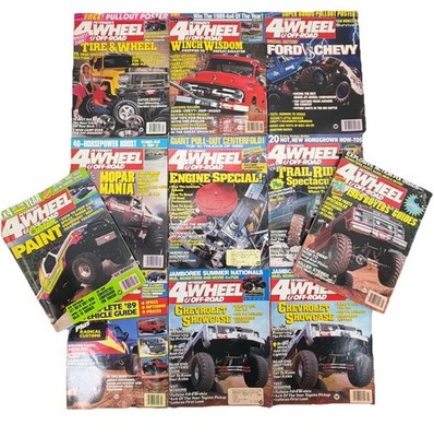 Vintage 1989 Petersens 4 Wheel & Off Road Magazine Outlander 4x4 Lot Of 11 RARE