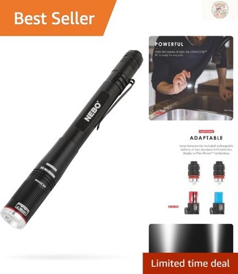 360 Lumens LED Flashlight - Compact Rechargeable & AAA Battery Compatible
