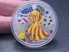 🔥 2000 COLORIZED AMERICAN EAGLE DOLLAR COIN ROUND 1 TROY OZ .999 FINE SILVER 🔥
