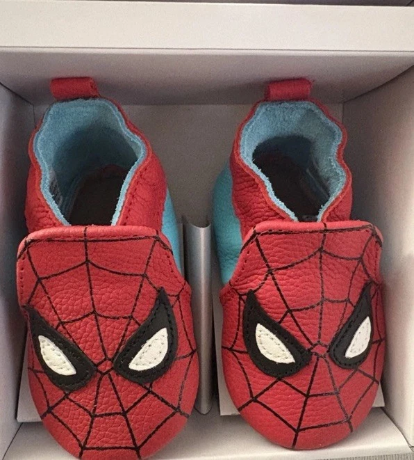 Новый Robeez человек-паук Marvel мягкая подошва Baby Shoes 0-6 месяцев Spider-Man обувь - Изображение 2 из 4