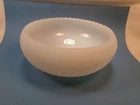 Vintage Anchor Hocking Fire King Milk Glass Ribbed Swirl 6" Bulb Bowl Dish