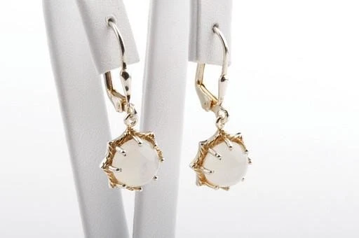 Ohrringe Mondstein 925 Sterling Silber Ohrhänger Edel! # - Bild 2 von 4