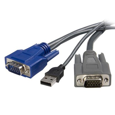 StarTech.com 6 ft ultradünnes USB-VGA-2-in-1-KVM-Kabel 1,8 m schwarz VGA USB A+ VG