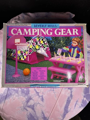 Vintage 93 Sky Kids Beverly Hills Camping Gear Set Complete Designed For Barbie