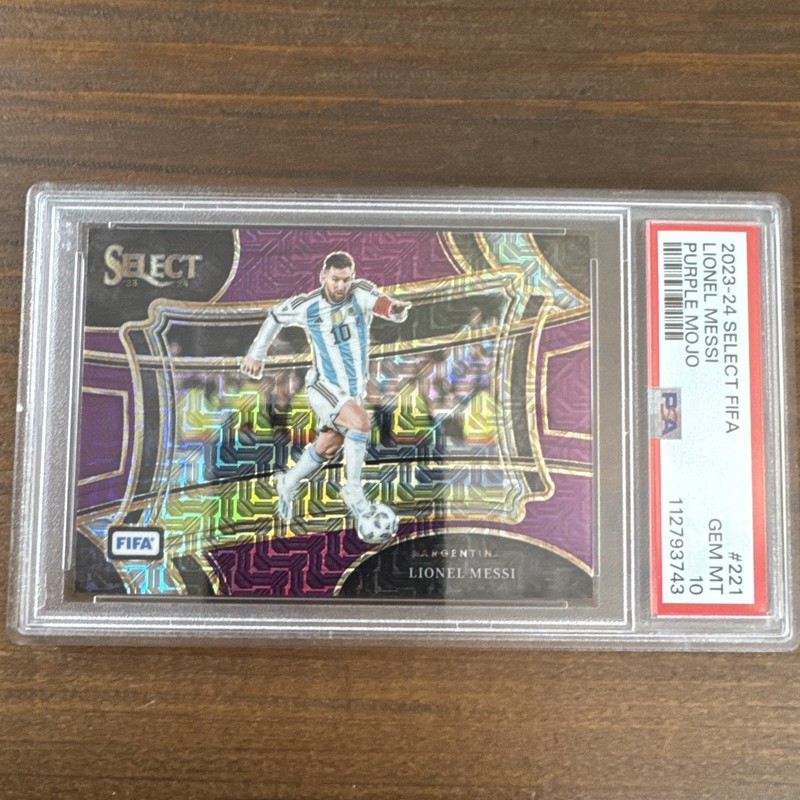 2024-25 PANINI SELECT FIFA PURPLE MOJO #244 LIONEL MESSI ARGENTINA PSA 10