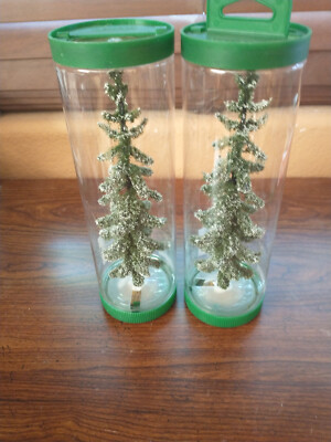 Lemax Village Two Large Blue Spruce Tree's Brand New In Package