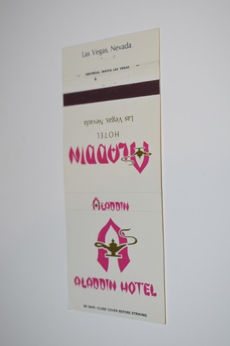 Aladdin Hotel Las Vegas Nevada 30 Strike Matchbook Cover - 第 1/3 張圖片