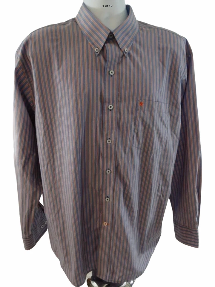 Мужская рубашка IZOD размер XL мульти полоски длинным рукавом (4009) - Изображение 2 из 4