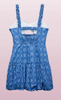ZARA NEW INK BLUE CUTWORK EMBROIDERY MINI DRESS sz L,XL | eBay