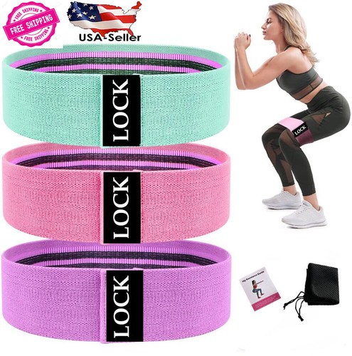 LETSP Resistance Bands Set - 3 Fabric Booty Bands For Legs & Glutes, Non-Slip, Light/Medium/Heavy - View #4
