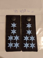 Polizei Schulterstücke Baden Württemberg 6 Sterne blau 1 Paar (ps430c)