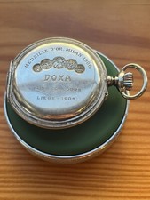 DOXA Hors Concours .800 Silver Pocket Watch LIEGE 1905, Medaille D  or Milan 1906