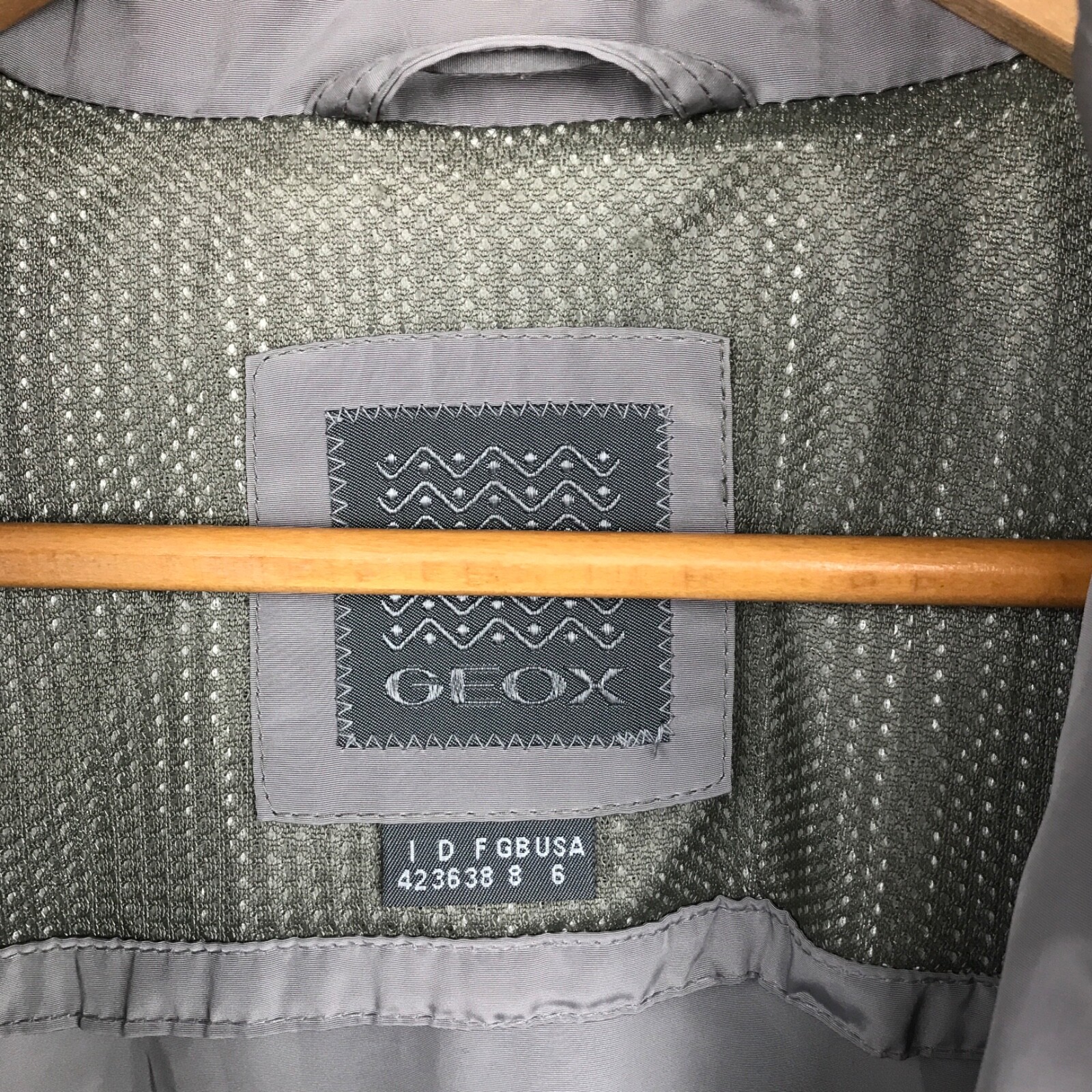 GEOX RESPIRA NYLON WIND JACKET BREATHES SYSTEM COAT SILVER WINDPROOF image 5