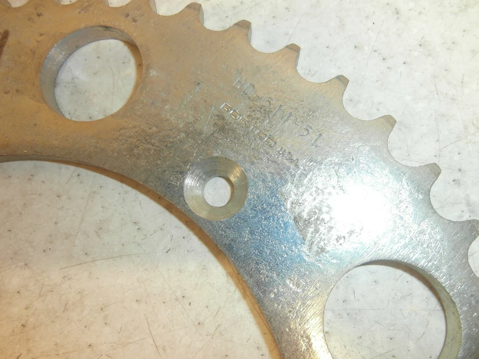 Roda dentada traseira de alumínio 2003 Kawasaki KLX400SR Vortex - NOVA 511-51 - Imagem 2 de 4