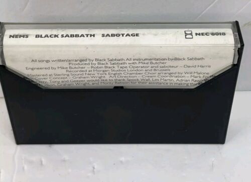 BLACK SABBATH SABOTAGE HEAVY METAL CASSETTE NEMS NEC 6018 England RARE Preowned - Picture 2 of 5