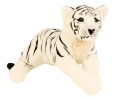 Plüschtier XL Weisser Tiger 60 cm Kuscheltier Softtier Stofftier Raubkatze