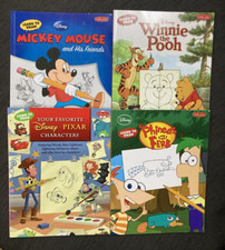 Lot of Disney Learn to Draw Walter Foster books Mickey Winnie Pixar Phineas Ferb