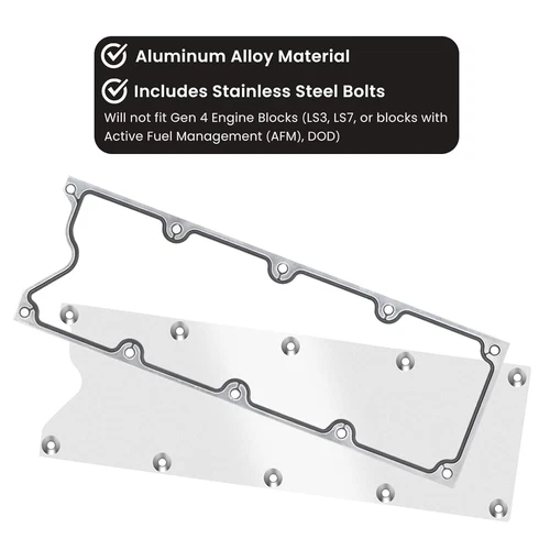 ⭐Kit de placa de cubierta Valley LS Gen 3 con junta para GM LS-Series 4.8L 5.3L 5.7L 6.0L⭐ - Imagen 9 de 18