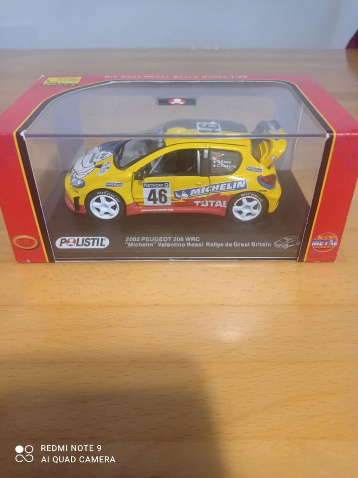 Polistil Peugeot 206 WRC "Michelin" Valentino Rossi Rallye de Great Britain 1/32 - Immagine 2 di 4