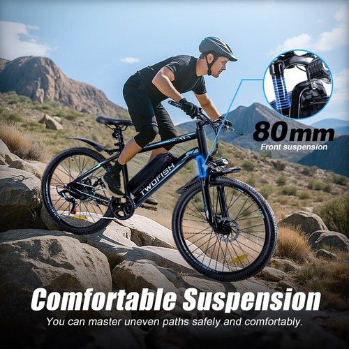 26" Electric Mountain Bike 250W 15AH 36V City E-Bike 25km/h MTB TWOFISH TF1 UK - Picture 7 of 12