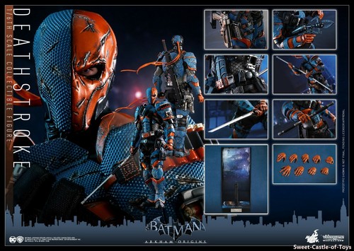 1/6 Hot Toys Figure DC Batman Arkham Oringis Deathstroke VGM30 In Stock - Picture 1 of 6