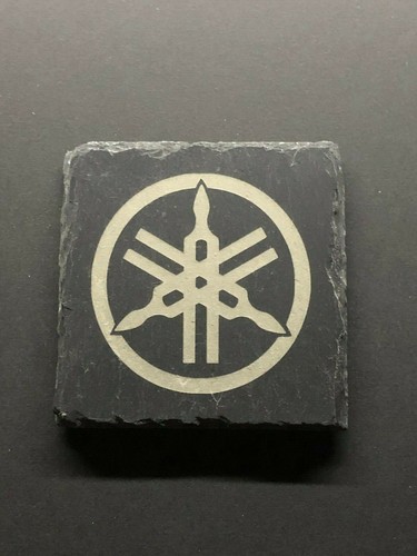Yamaha Badge Slate Coasters Laser Engraved Gift - Picture 2 of 5