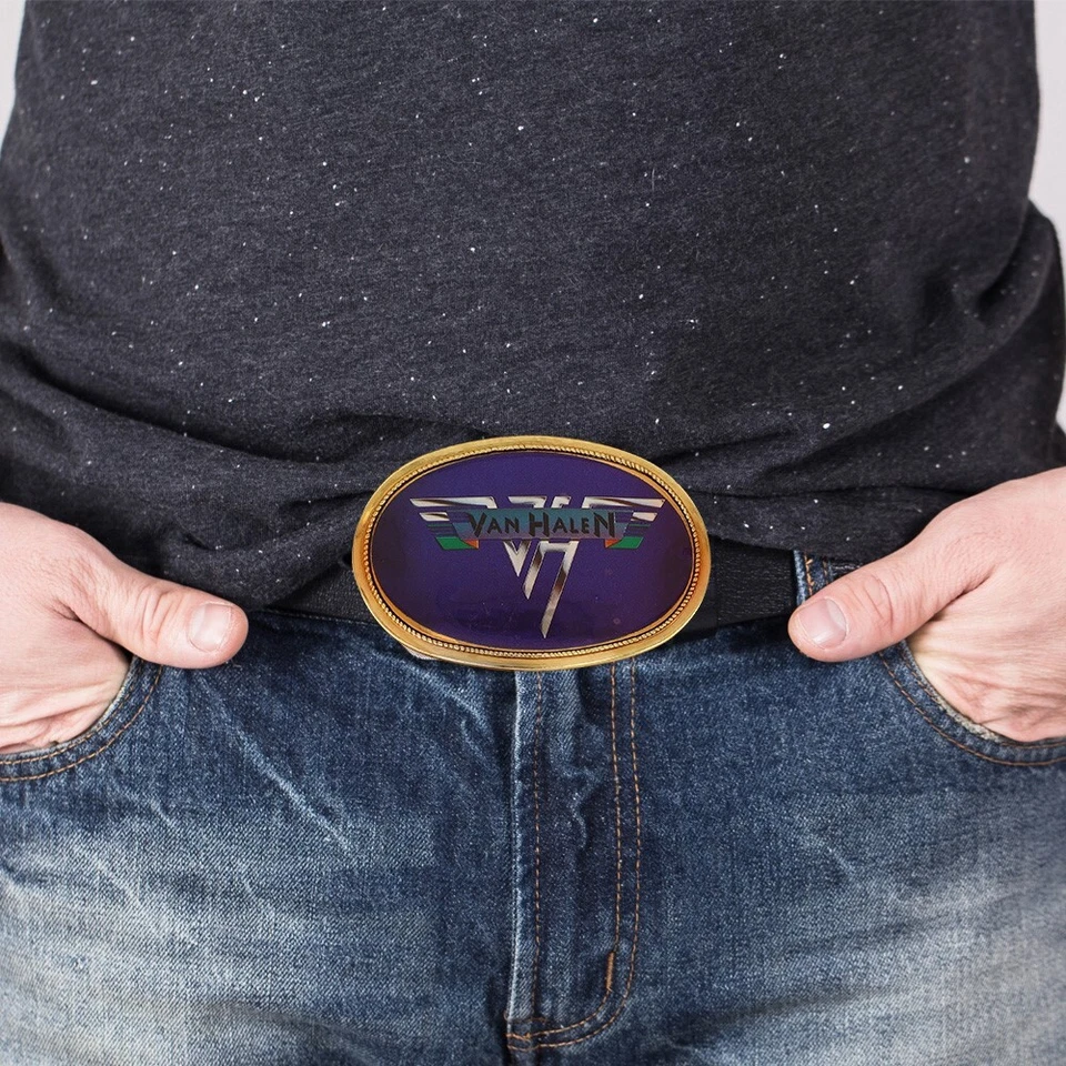 Van Halen Eddie Alex David Roth Rock Estilo Pacifica Años 70 Nuevo de Lote Antiguo Hebilla de Cinturón Foto 3 de 4