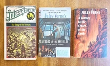Lot of 3 Paperbacks by Jules Verne Center of the earth Master Of The World