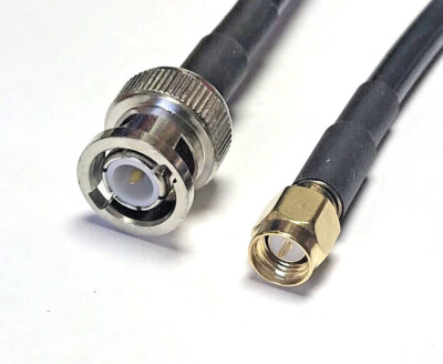 BNC Male to SMA Male RG223 Silver Low Loss Coax Cable Pick Length Lot USA