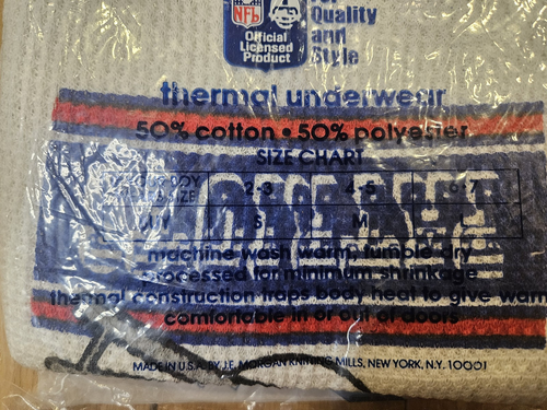 NOS 70's NEW ENGLAND PATRIOTS Old Logo Juvenile Thermal L/S Shirt Toddler M 4-5 - Picture 6 of 8