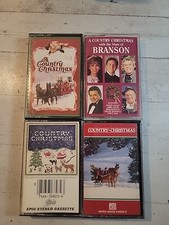 Lot of 4 Vintage Country Christmas Music Cassette Tapes Tucker Cash Jones