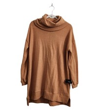 Lulus Sweater Dress Small Autumn Daze Camel Cowl Neck Long Sleeve Cozy NWT