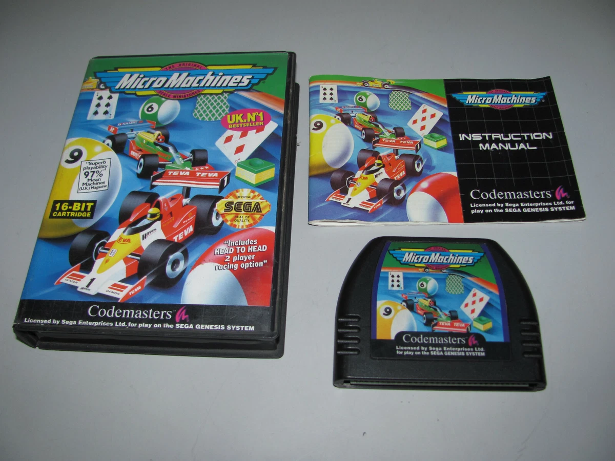 Micro Machines Sega Mega Drive Genesis Complete Fully Tested Working