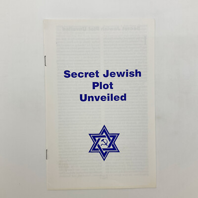 Secret Jewish Plot Unveiled Booklet Conspiracy Literature Archival Material