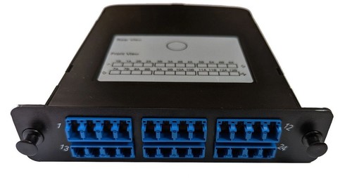 Uniwersalna kaseta łącząca LGX 24 włókna, LC Quad SM, OS2, UPC - Zdjęcie 2 z 6