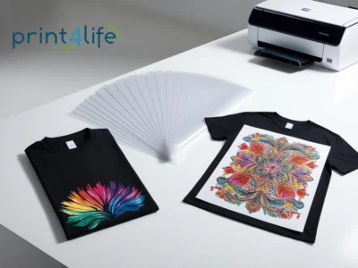 PRINT4LIFE Transferfolie T-Shirt Folie für HELLE dunkle farbige Textilien LASER Copy A3 A4