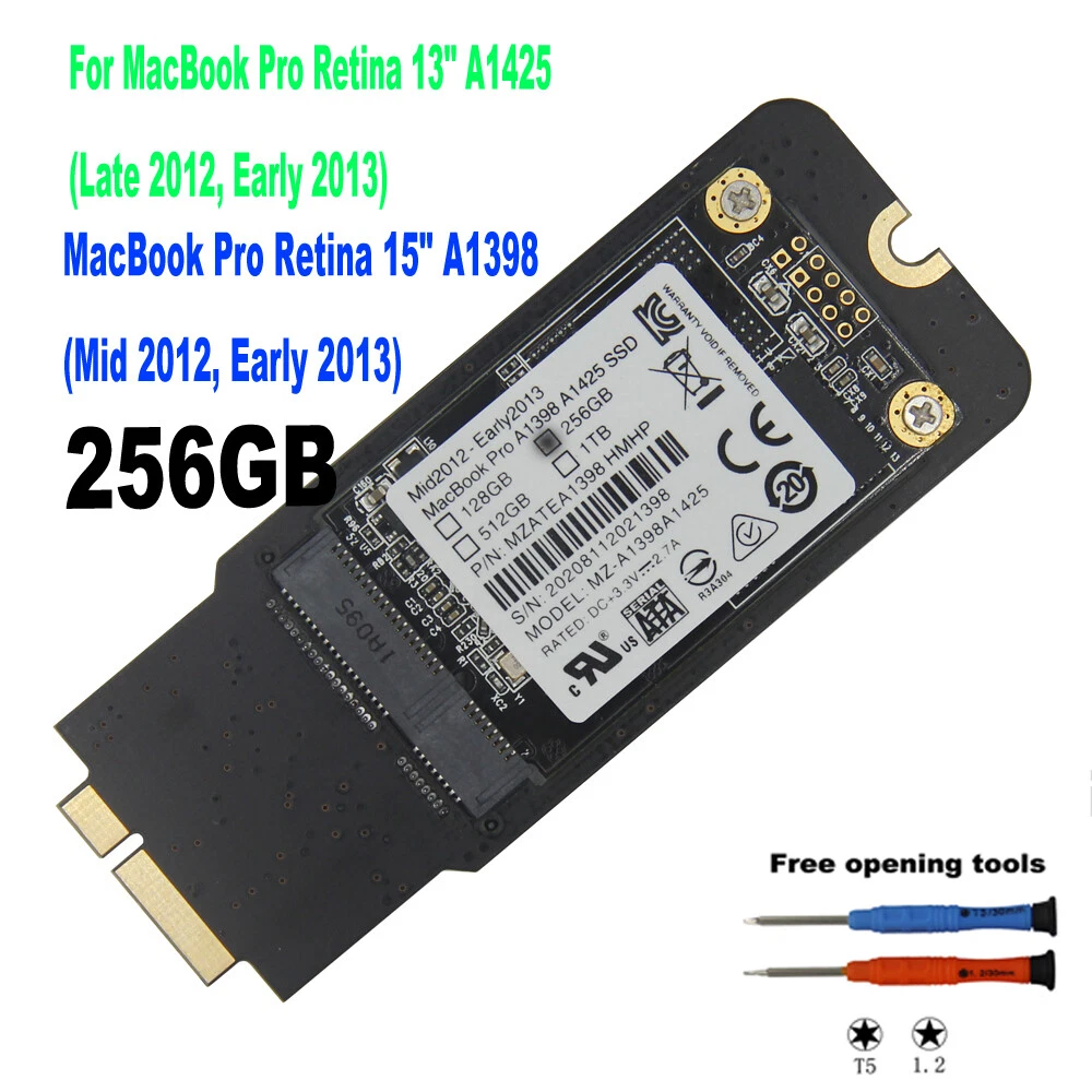 256GB SSD 7 17 pin For MacBook Pro Retina 15