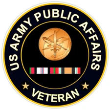 US Army Public Affairs Veteran Bumper Sticker Military Vinyl Soldier Decal 5"
