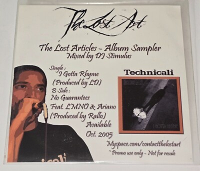 THE LOST ART DJ STIMULUS RAP CD LMNO HIPHOP PRIVATE DEMO