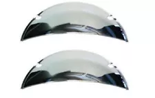 7" Headlight Lamp Light Bulbs Chrome Trim Half Moons Shield Covers Sleepy Eyed