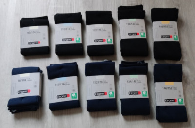 Mädchen Thermoleggings mit Innenfleece schwarz blau 80DEN NEU