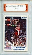 1984 Star Denver Police #27 Clyde Drexler SSA 10 Gem Mint Portland Trail Blazers
