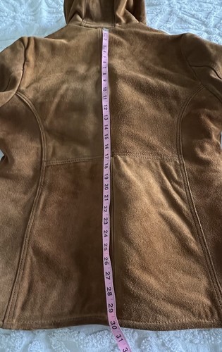 Vintage Bermans The Leather Expert Brown Leather Suede Jacket Lined Sherpa 42R - Picture 18 of 19