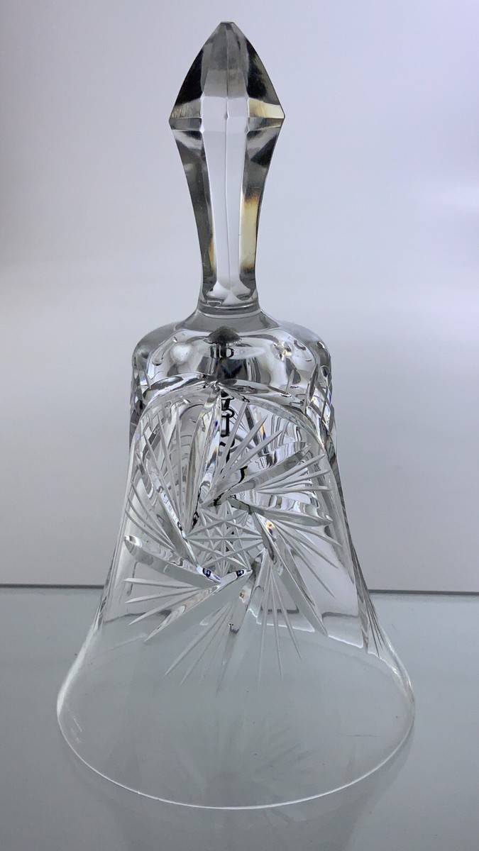 Crystal様 Vintage Crystal Bell Pinwheel Pattern Clear Glass Holiday