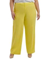 Calvin Klein Women's Plus Size Lux Highline Tab-Waist Wide Legs Pants 14W