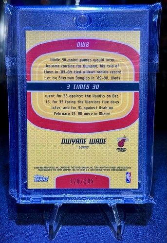 2005-06 Topps Finest Dwyane Wade Finest Moments #128/399 Dwyane Wade #DW2 HOF - Bild 2 von 3