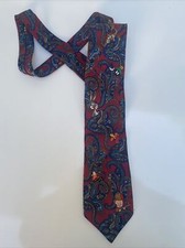 Vintage Looney Tunes Men's Neck Tie - Bugs Bunny Sam Taz 90s Paisley Design
