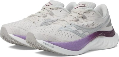 Saucony Women's Endorphin Speed 4 Running Shoes, Moon/Plum, Size