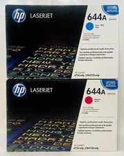  2 New Sealed HP LaserJet 644A Cyan  Magenta Toner for 4730 mfp